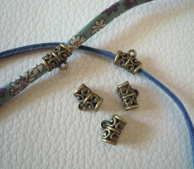 Filigran brons charm x 5