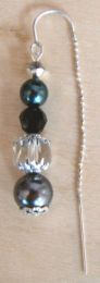 Boucles d'oreilles Comores Noir argent