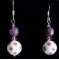 Boucles d'oreilles Pois Lilas