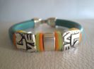 Läderarmband Regaliz Turquoise Love 