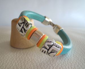 Läderarmband Regaliz Turquoise Love 
