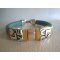 Läderarmband Regaliz Turquoise Love 