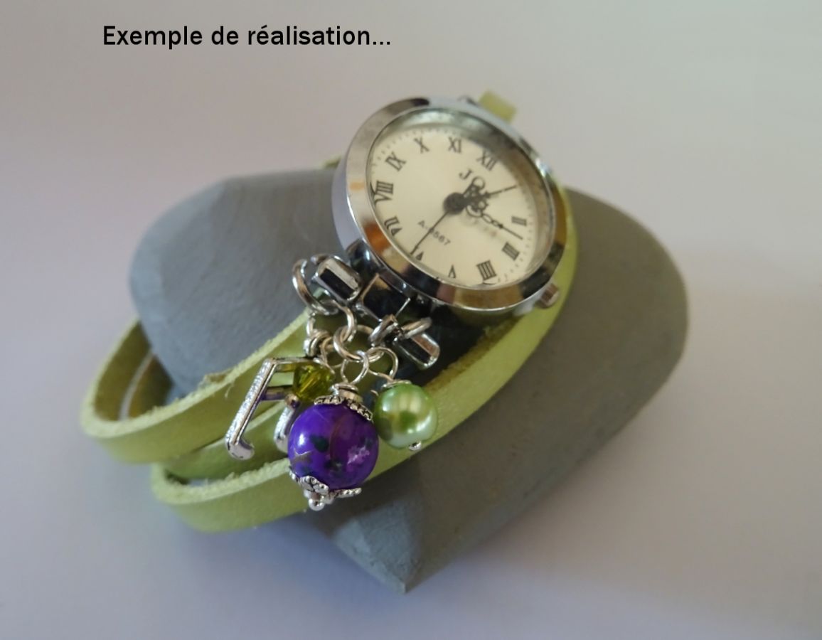 Läderarmband Anisgrönt, justerbart trippelarmband