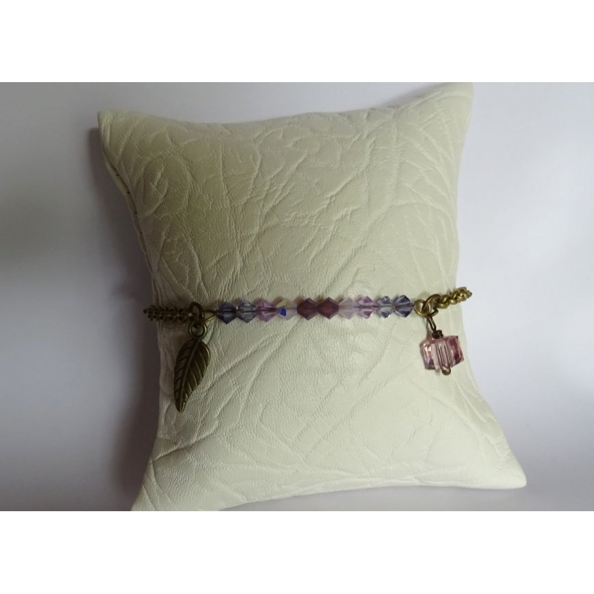 Smal brons kedja armband Violet