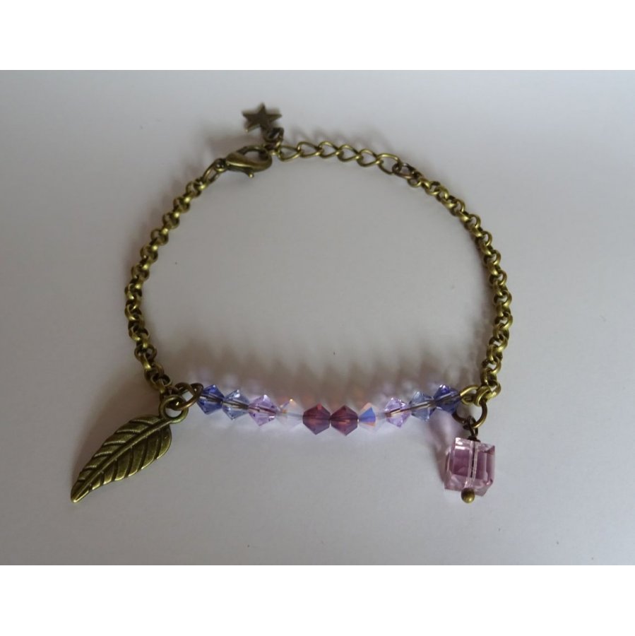 Smal brons kedja armband Violet