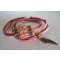 Saipan armband dubbel sväng rosa läder 