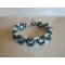 Silky White Teal armband