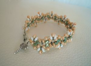 Zebra Peach armband 