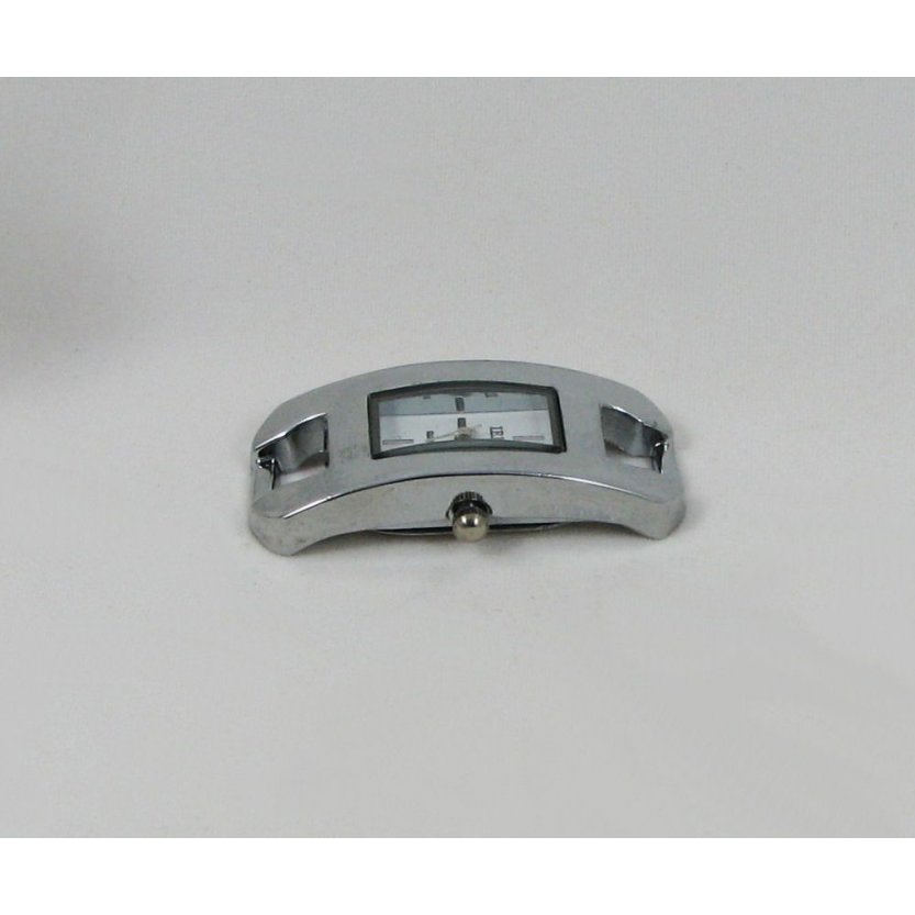 Rektangulär silver urtavla, modern stil
