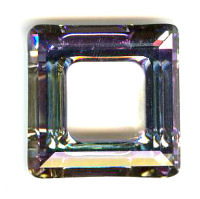Square 4439 20mm färgat glas ljusrosa &amp; himmelsblått