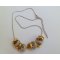 Halsband med ringar i silver och guld