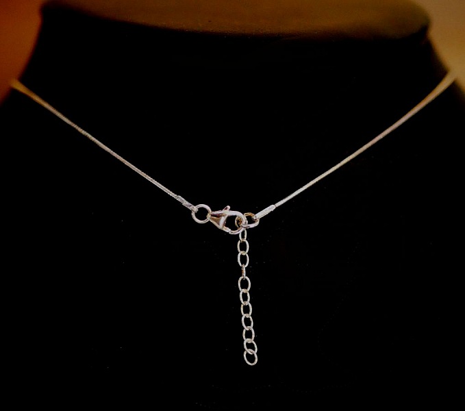 Silver halsband h&auml;nge Swarovski Cosmic Square