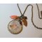 Cabochon hängande halsband med gourmetmuffin och paljetter