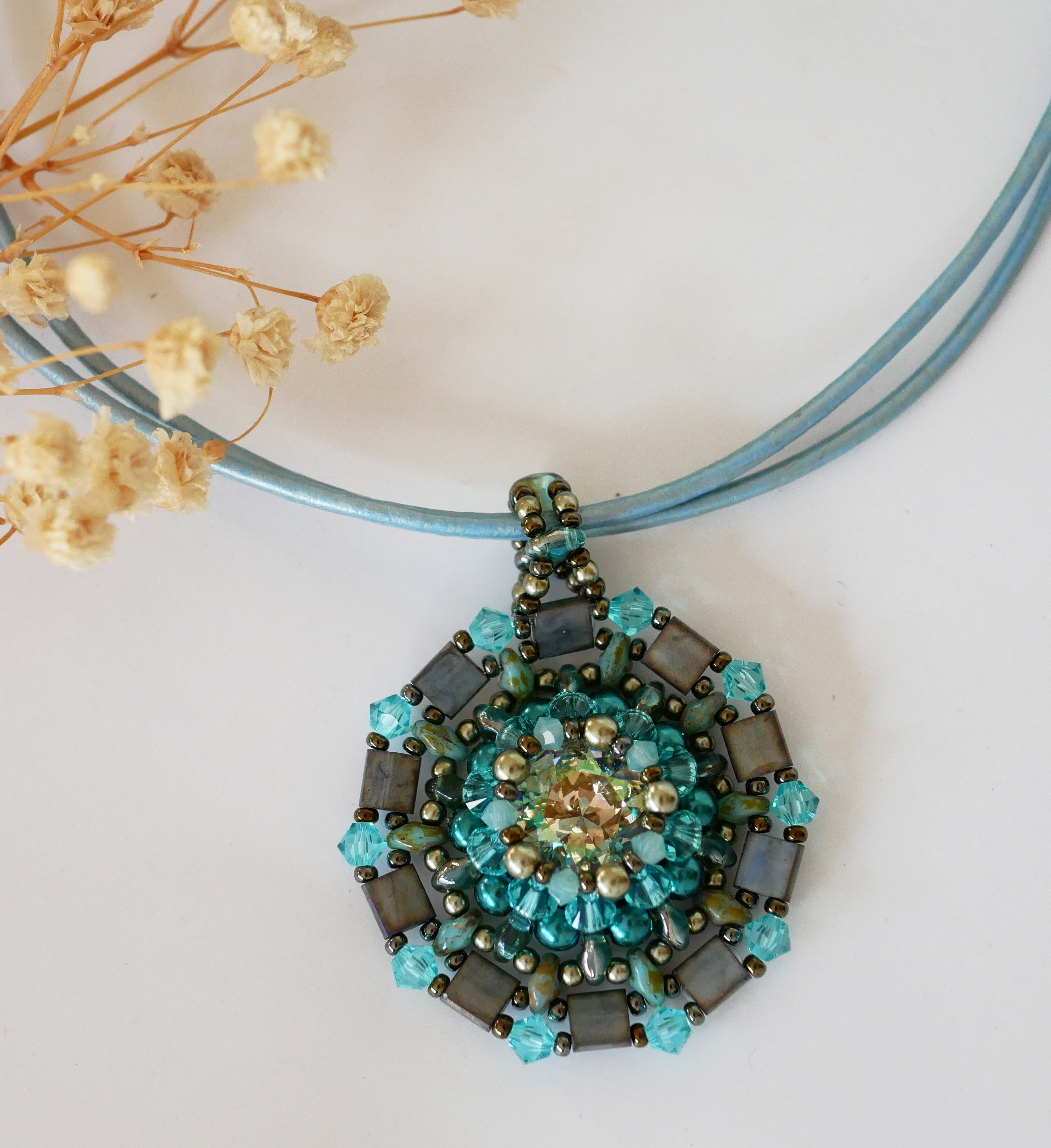 Halsband Twina Turquoise grönt