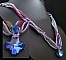 Collier Soie boh&egrave;me Croix en cristal