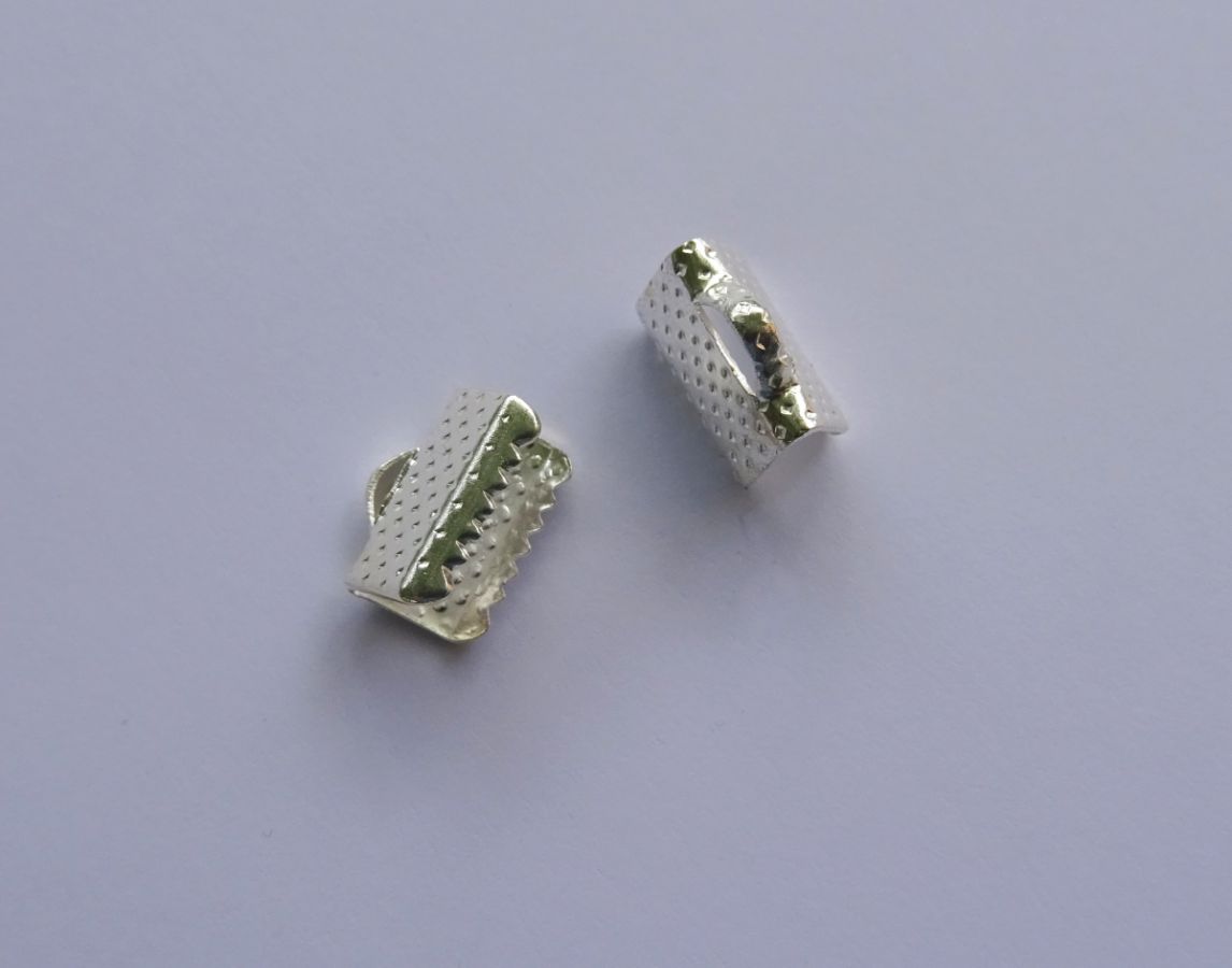 Spetsar för fastspänning silver 10 mm x 2