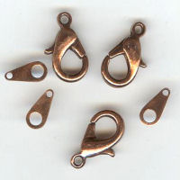 Antik koppar hummerlås set x3