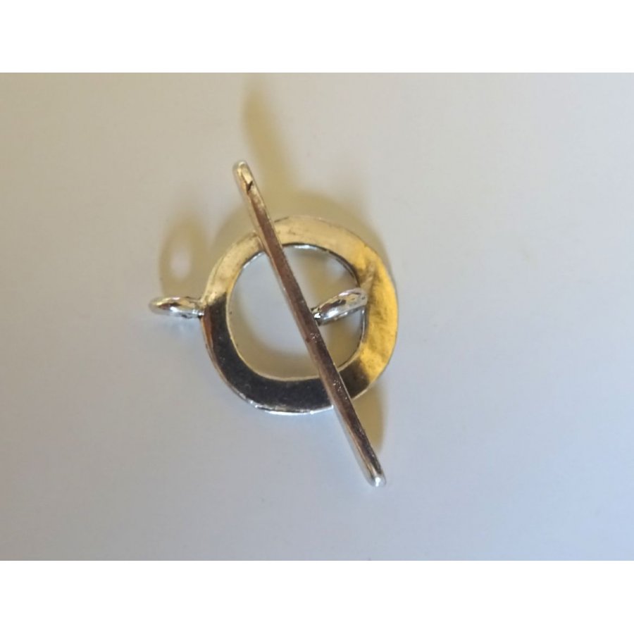 T-Clasp platt ring 17 mm silverpläterad 