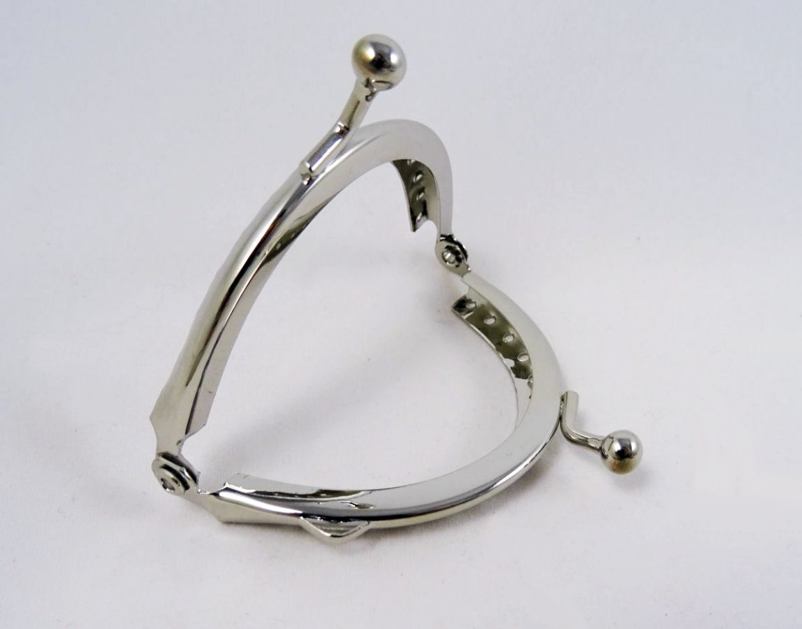 Silver handväska lås 7 cm