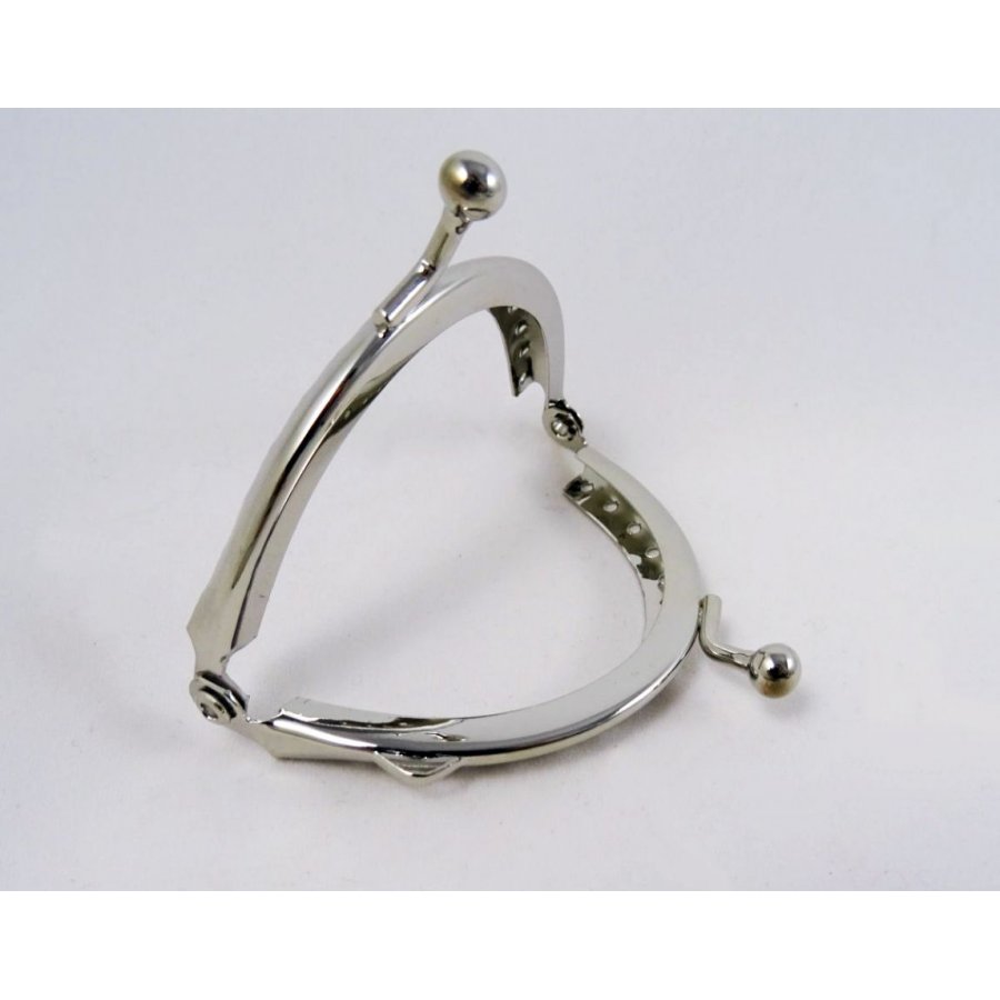 Silver handväska lås 7 cm