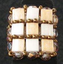 Kvadratisk ringkit Tila Beige