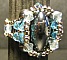 Kit bague Molene H&eacute;matite Aquamarine