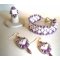 Silkade Ring Kit vit och lila