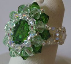 Kit bague Tinos Ovale Vert foug&egrave;re