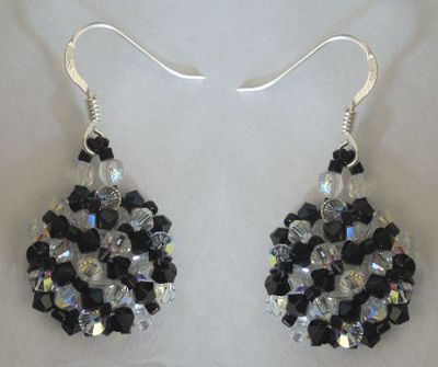 Arz Black Crystal örhängen Kit