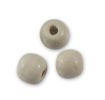 Runda träpärlor Ecru 10mm x 10