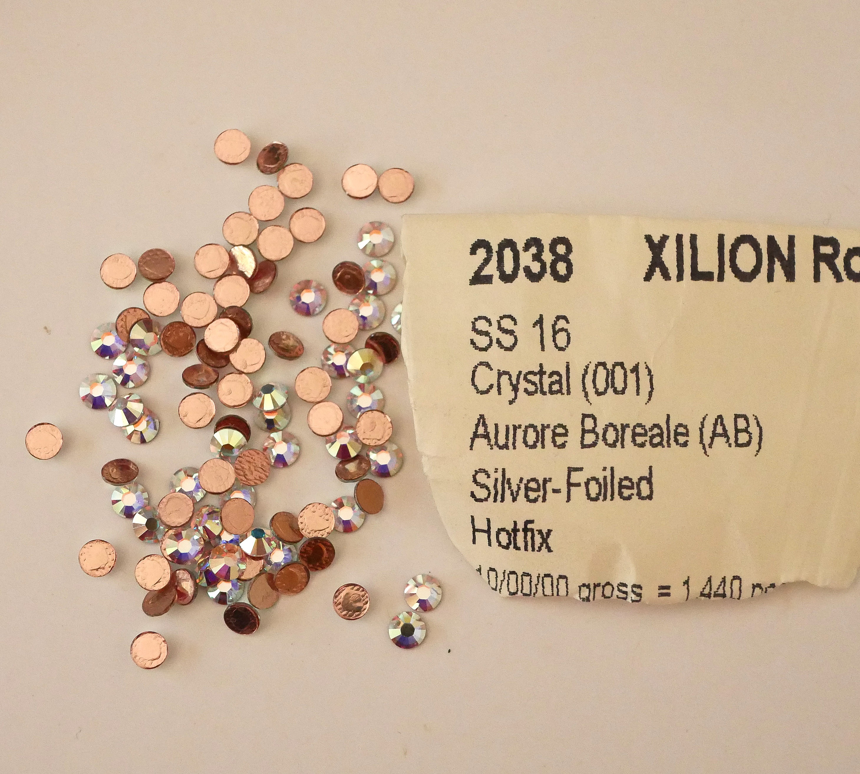 Strass SS16 kristall ab hotfix x12