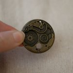 Rund brons Steampunk medaljong 