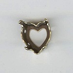 Hj&auml;rtinst&auml;llning 11x10mm antik guld