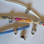 Silver star charm f&auml;stelement Small x 5