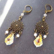 Bohemiska örhängen med Swarovski-kristaller
