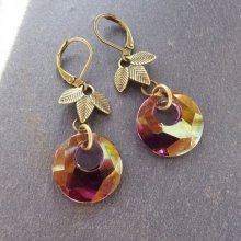 Bohemiska Swarovski lila örhängen