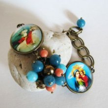 Jesus och Maria cabochon armband på kedja