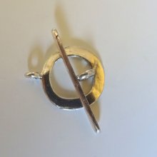 T-Clasp platt ring 17 mm silverpläterad 
