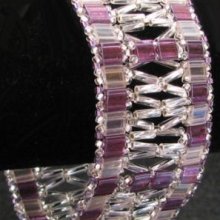 Tila &amp; Twist fönster armband kit Lila/silver