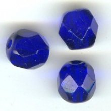 Facett 6mm koboltblå x10