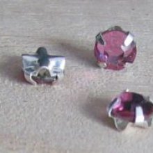 Strass 4mm ljusrosa x 10