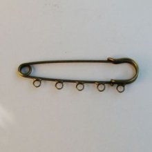 Kiltnål i antik brons med 5 clips