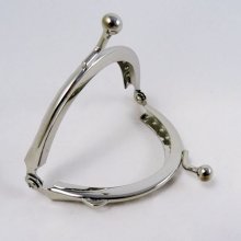 Silver handväska lås 7 cm