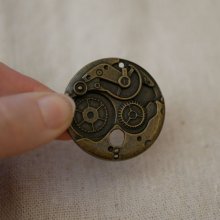 Rund brons Steampunk medaljong 