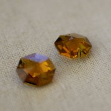 Swarovski Topaz 14mm Crystal Octagon Connector