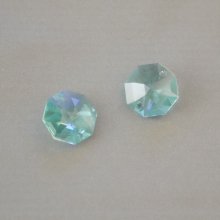 Oktagon Swarovski kristall 14mm CRYSTAL BLUE AB