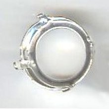 Runda Rivoli-inställning 14mm silverpläterad