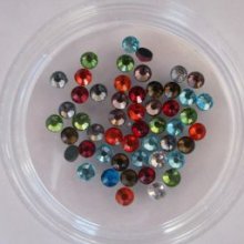 Strass SS20 blandade färger hotfix x 50
