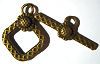 Fermoir en T Losange- laiton vieilli 15mm (+ 1.20 €)
