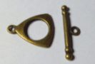 Fermoir en T Triangle - laiton vieilli 15mm (+ 1.40 €)